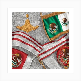 Mexican Coloring Flags Miki Asai Macro Photography Close Up Hyper Detailed Trending On Artstatio (4) Art Print