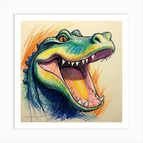 Alligator Head 4 Art Print