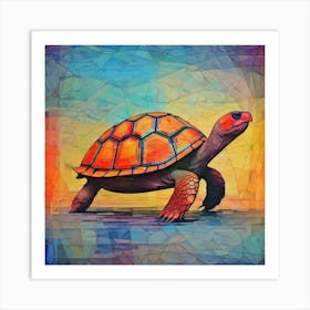 Turtle On The Beach Art Print