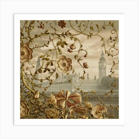 Big Ben And Flowers Art Print