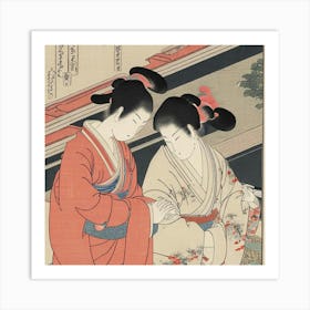 Two Geishas Art Print