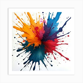 Colourful vibrant blotch texture Art Print