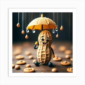 Peanut With Umbrella Poster