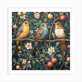 Birds On A Branch Art 19 Art Print