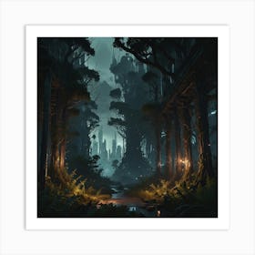 Dark Forest 25 Art Print