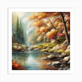 Autumn River Art Print