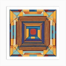 Squares And Triangles Art Print