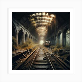 Abandoned Train Station Art Print