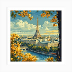 Paris Eiffel Tower Art Art Print