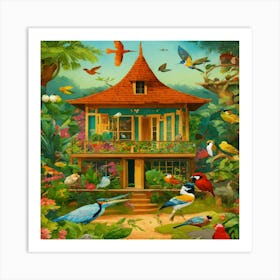 House In The Jungle Art Print