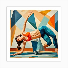 Pose Cubism Style Art Print