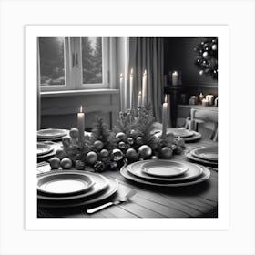 Christmas Table Setting 44 Art Print