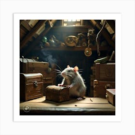 Rat In A Room Art Print