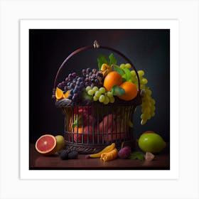 Fruit Basket Art Print