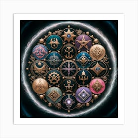 A Stunning Illustration Of Various Magic Symbols A Wja9zof1rnumwixcm6qkwa Fw8ldah0to Rnex1mqkgog Art Print