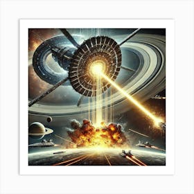 Celestial Beam Cutting Beam 1024x1024 Art Print