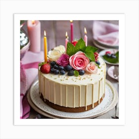 Birthday Cake Art Print