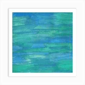 Blue Abstract Watercolor Painting Art Print