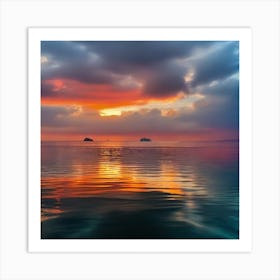 Sunset In The Sea Art Print