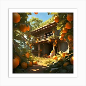 Fruit Houses Passion Fruit Art Print