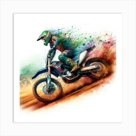 Dirt Bike Rider Art Print