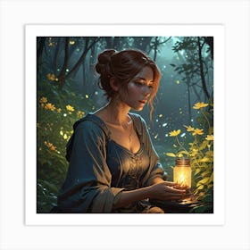 Fairy In The Forest 2 Art Print