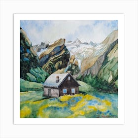 Mountain Landscape Square Art Print