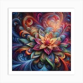 Psychedelic Flower Art Print