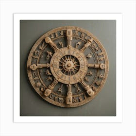 Horoscope Wall Clock Art Print