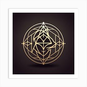 Golden Lion Logo Art Print