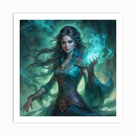the green witch Art Print