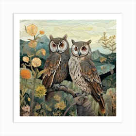 Bird In Nature Eastern Screech Owl 2 Art Print