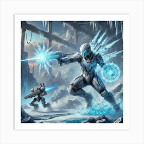 A Sci Fi Themed Scene Showcasing The Yin Ice Serpe Precision Strikes Art Print