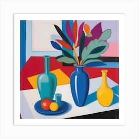 Three Vases Abstract Art Print