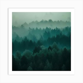 Foggy Forest 6 Art Print