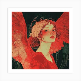 Angel With Wings Art Print