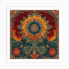 Mandala, Paisley Tapestry A Classic Paisley Design With Rich Colors And Intricate Details Perfect 1 Art Print