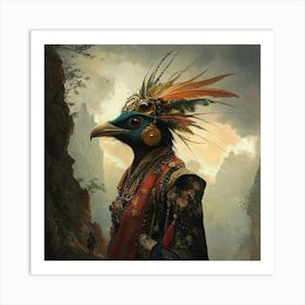 Bird With Feathers Art Print