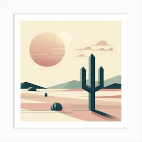 Desert Cactus Art Print