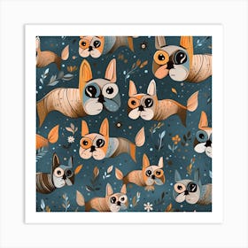 French Bulldogs Art Print