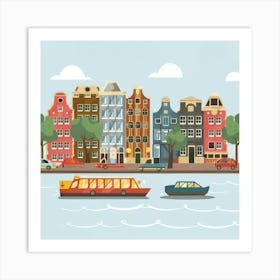 Amsterdam In A Row 5 Art Print