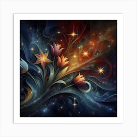 Fantasy tulips Art Print