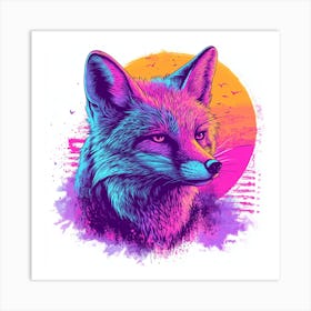 Fox Splash 1 Art Print