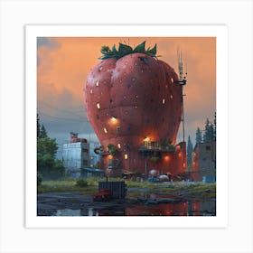 Strawberry House Art Print