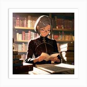 The Elderly Lady Librarian 069 Art Print