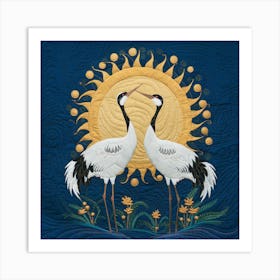 Cranes In The Sun 2 Art Print