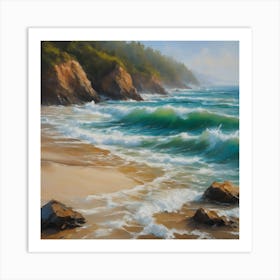 Ocean Crashing Waves Art Print