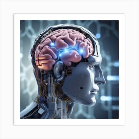 Cyborg Brain 2 Art Print