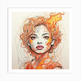 Flames Of Fire 2 Art Print