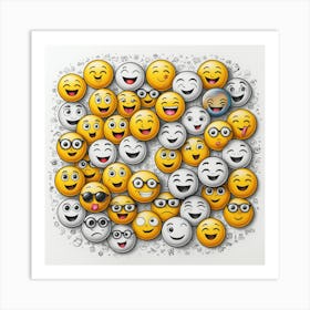 Smiley Faces Art Print